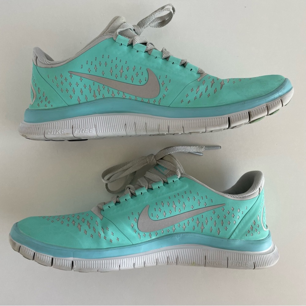Nike Free Run 3.0 V4 Running Shoes in Tropical Twist Blue Women's Size 8 - Picture 8 of 12